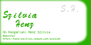 szilvia henz business card